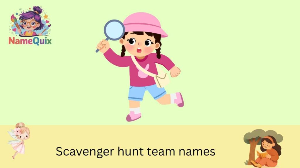 Scavenger hunt team names