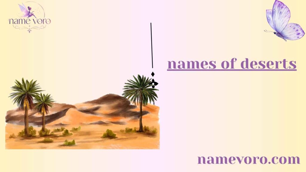 names of deserts